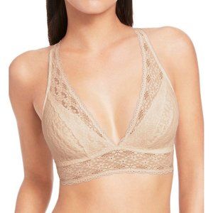 WACOAL Halo Soft Unpadded Lace Wireless Convertible Bra #811205 Beige 34 NEW